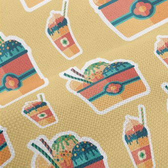 Fruit Ice Cream Stickers Performance Linen