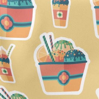 Fruit Ice Cream Stickers Stretch Ponte