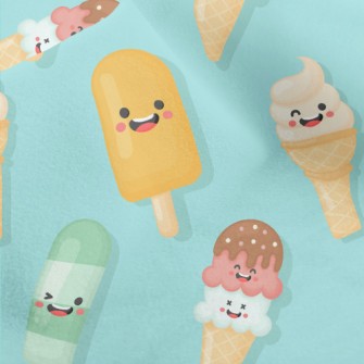 Playful Cartoon Popsicle Micro Fleece
