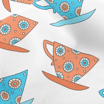 Exquisite Pattern Teacup Micro Fleece