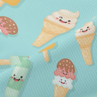 Playful Cartoon Popsicle Piqué