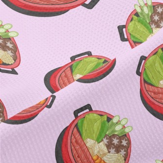 Cartoon Japanese Sukiyaki Piqué