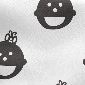Happy Children Smiling Faces Jersey Backed Fleece