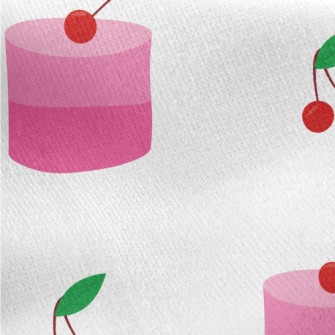 Cherry Pudding Cake Jersey Backed Fleece