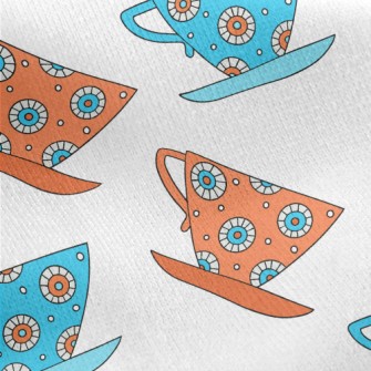 Exquisite Pattern Teacup Jersey Backed Fleece