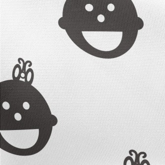 Happy Children Smiling Faces Pongee