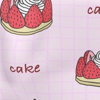 Strawberry Cream Cake Lightweight Cotton Poplin