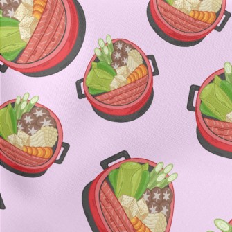 Cartoon Japanese Sukiyaki Lightweight Cotton Poplin