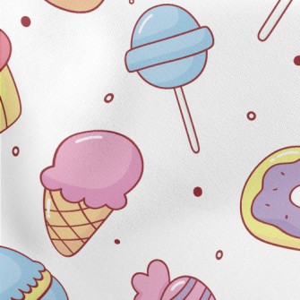 Cute Colorful Sweets Lightweight Cotton Poplin