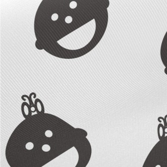 Happy Children Smiling Faces Midweight Cotton Poplin