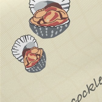Cartoon Hand Drawn Cockle Midweight Cotton Poplin