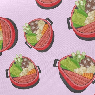 Cartoon Japanese Sukiyaki Midweight Cotton Poplin