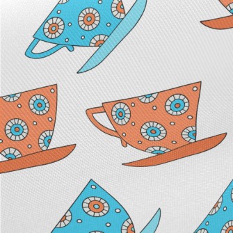 Exquisite Pattern Teacup Midweight Cotton Poplin