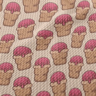 Pink Ice Cream Cone Birdseye Piqué