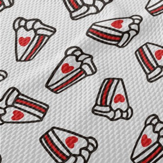 Hand-painted Heart Cake Birdseye Piqué