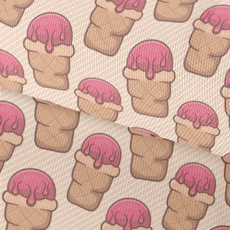 Pink Ice Cream Cone Waterproof Oxford