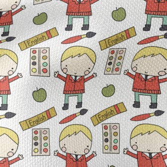 Happy School Boy Waterproof Canvas