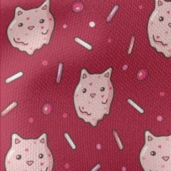 Strawberry Cat Ice Cream Waterproof Canvas