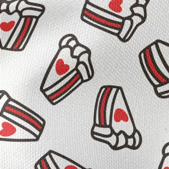 Hand-painted Heart Cake Waterproof Canvas