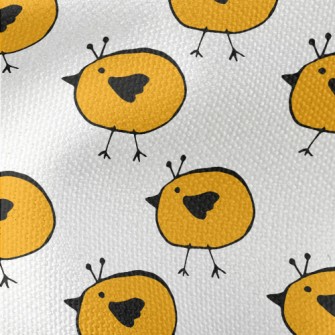 Yellow Bird Doodle Waterproof Canvas