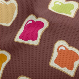 Colorful Jam Toast Athletic Mesh Flat Back