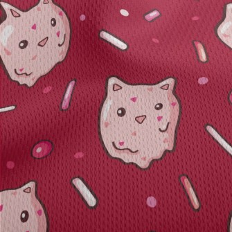 Strawberry Cat Ice Cream Athletic Mesh Flat Back