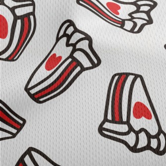 Hand-painted Heart Cake Athletic Mesh Flat Back