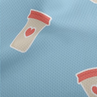 Love Coffee Sticker Athletic Mesh Flat Back