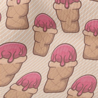 Pink Ice Cream Cone Terry