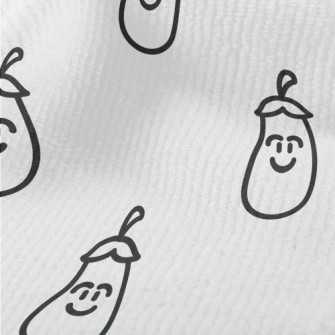 Black And White Smiling Eggpla Terry