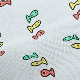 Graffiti Three-color Fish Performance Linen