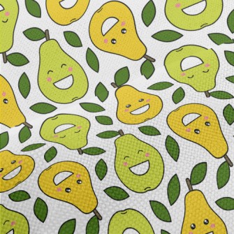 Happy Smiley Pear Performance Linen