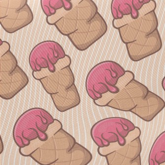 Pink Ice Cream Cone Twill