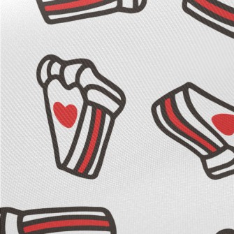 Hand-painted Heart Cake Twill