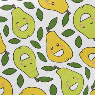Happy Smiley Pear Twill