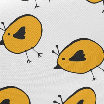 Yellow Bird Doodle Twill