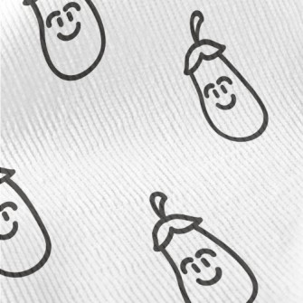 Black And White Smiling Eggpla Standard Corduroy