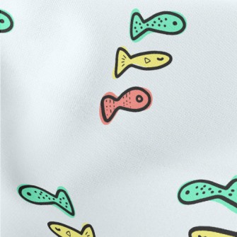 Graffiti Three-color Fish Stretch Ponte