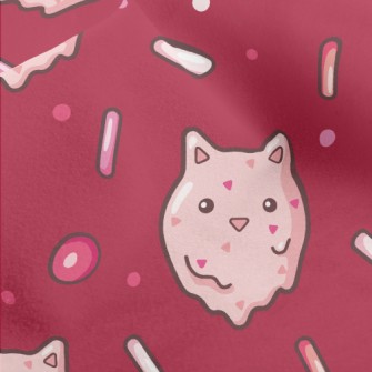 Strawberry Cat Ice Cream Micro Fleece