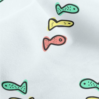 Graffiti Three-color Fish Micro Fleece