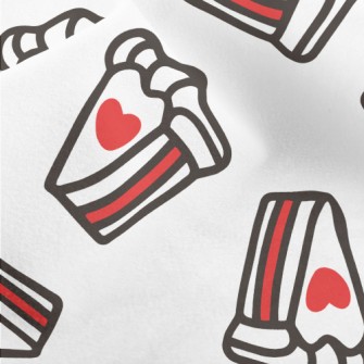 Hand-painted Heart Cake Micro Fleece