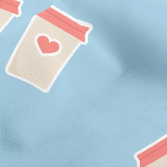 Love Coffee Sticker Micro Fleece