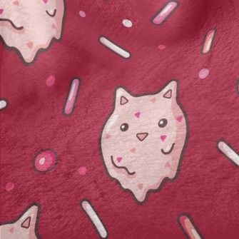 Strawberry Cat Ice Cream Minky