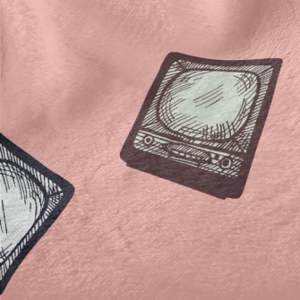 Hand Drawn Retro Tv Minky