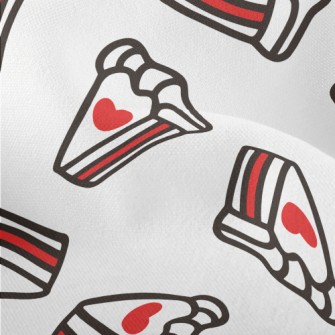 Hand-painted Heart Cake Lightweight Performance Linen