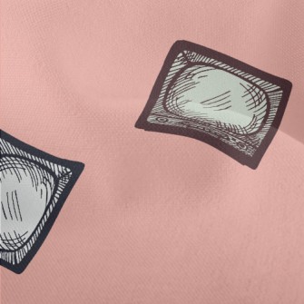 Hand Drawn Retro Tv Lightweight Performance Linen