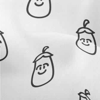 Black And White Smiling Eggpla Lightweight Performance Linen