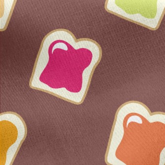 Colorful Jam Toast Jersey Backed Fleece