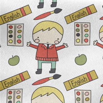 Happy School Boy Jersey Backed Fleece