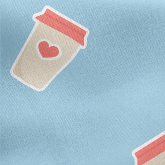Love Coffee Sticker Jersey Backed Fleece